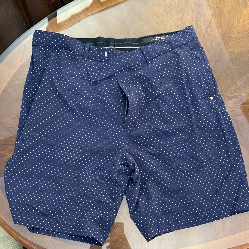 Ralph Lauren RLX Navy Blue Golf Shorts (Size 35)